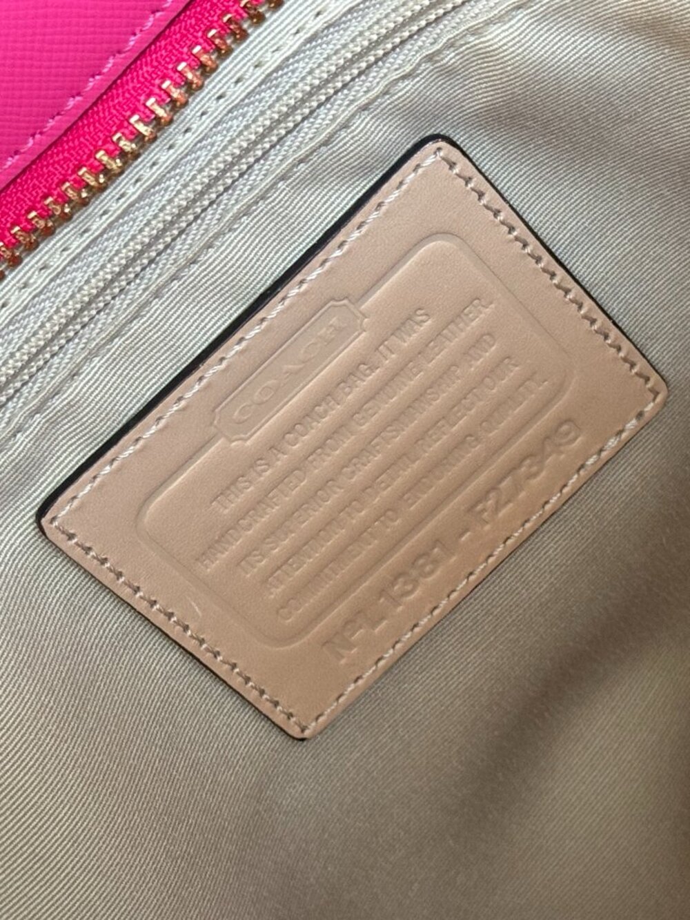 Vintage Coach Legacy (2000s) Peyton Saffiano Leather Zip Top Tote - Like New - Picture 6 of 7